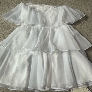 Abercrombie & Fitch White Sheer Dress